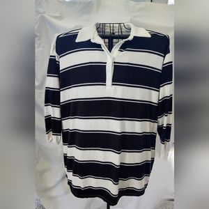 NWOT Mens size Large blue white striped shirt. Long sleeve  by DIVIDE from H&M